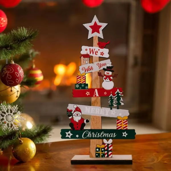 Christmas Xmas Tree Desktop Santa Claus DIY Decoration